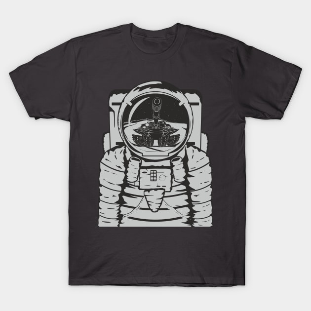 An astronaut saw a Soviet tank on an alien planet T-Shirt by FAawRay